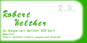 robert welther business card